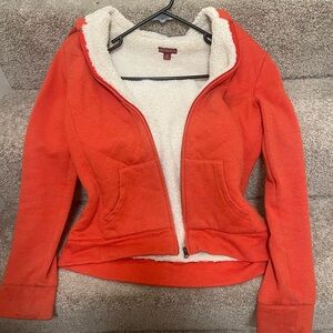 Merona Vibrant Orange Jacket with Soft Cream Interior